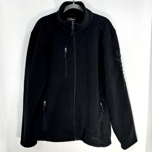 L.L. Bean Other - L.L.Bean- Fleece full zip jacket with 3 outer zip pockets in black.Size XXL